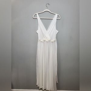 FLORA NIKROOZ Anthropologie Bride Nightie Slip Dress Flowers Honeymoon Medium